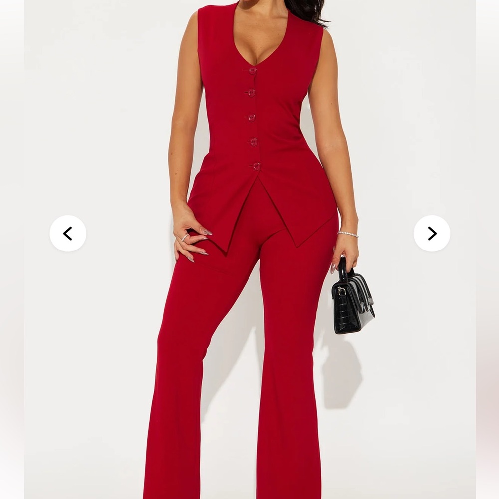 Fashion Nova Red Jumpsuit